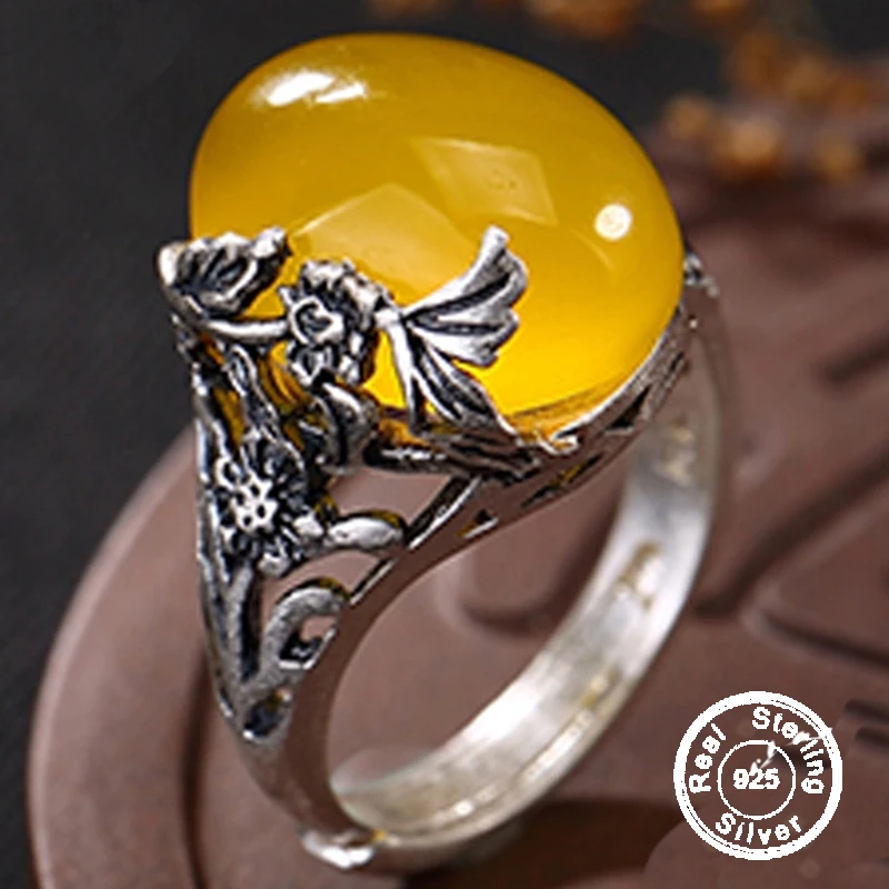 

NOT FAKE Israel S925 Fine Jewelry Ring Sterling Silver Women Handmade Vintage Natural Artisan Baltic Semi Gemstone amber opal