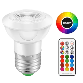 

E27 GU10 RGB Light Bulb Lamp Timing Controlle 3W RGB Led Light Spotlight + IR Remote Control,16 Color Changing