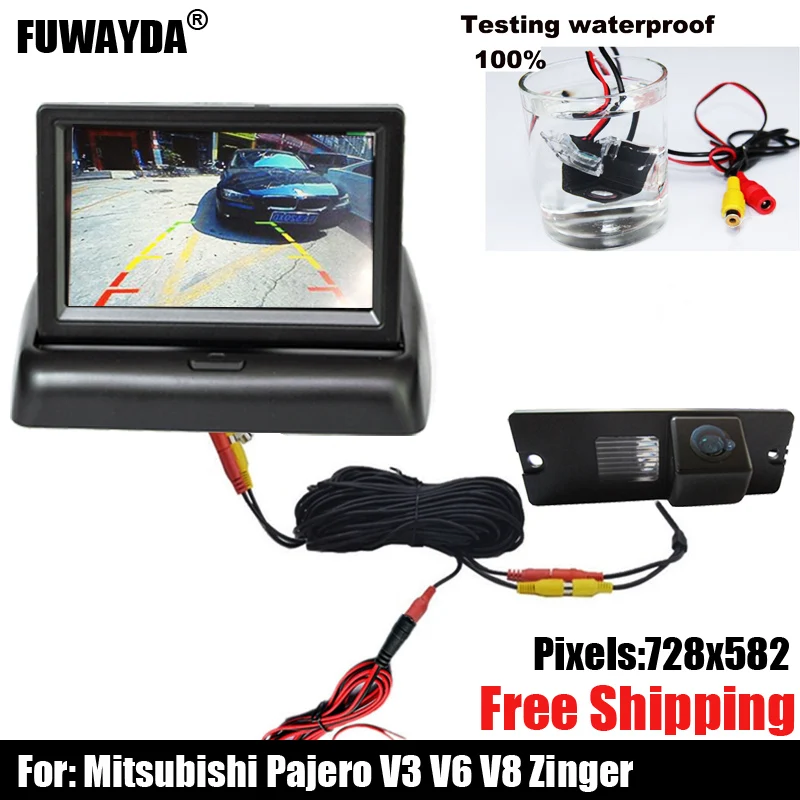 Бесплатная Доставка! Автомобильное зеркало заднего вида SONY CHIP CCD для Mitsubishi Pajero V3 V6
