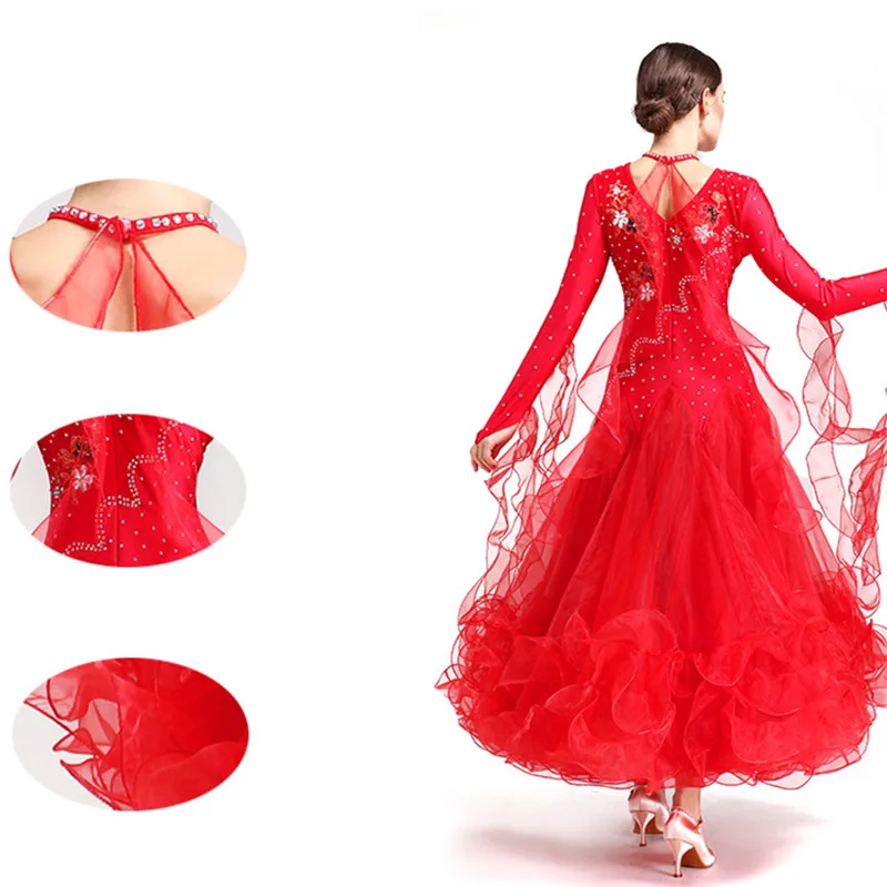 Стандартное бальное платье для женщин, современный танцевальный костюм, бальные платья для румбы для танцев, бальное платье для танго, Венское платье для вальса