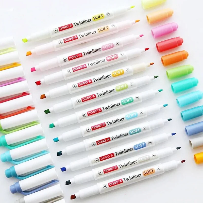 Buy 12pcs/set Japanese Stationery Tombow Highlighter Pen Mild liner Double