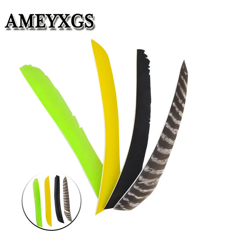 

50pcs Arrow Turkey Feather Right Wing 3 Colors DIY Feathers Used For Hunting Arrow Shaft Shooting Accessories