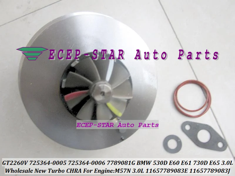 Turbo Cartridge CHRA Core GT2260V 725364-0005 725364-0006 725364-7 725364 11657789083E 11657789083J 7789081G For BMW 530D E60 E61 730D E65 M57N 3.0L (2)