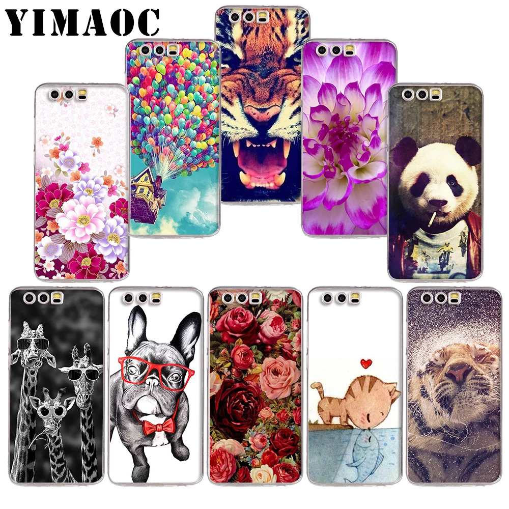 

YIMAOC 175z Floral Rose animals Soft TPU Case for Huawei Honor 10 9 lite 7A Pro 7C 7X 8X Nove 3 3i