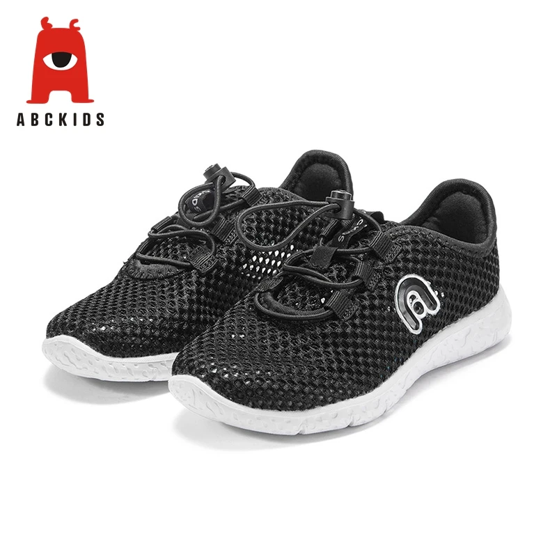 

ABC KIDS 2-7T summer black solid color net mesh children's comfortable running sports shoes