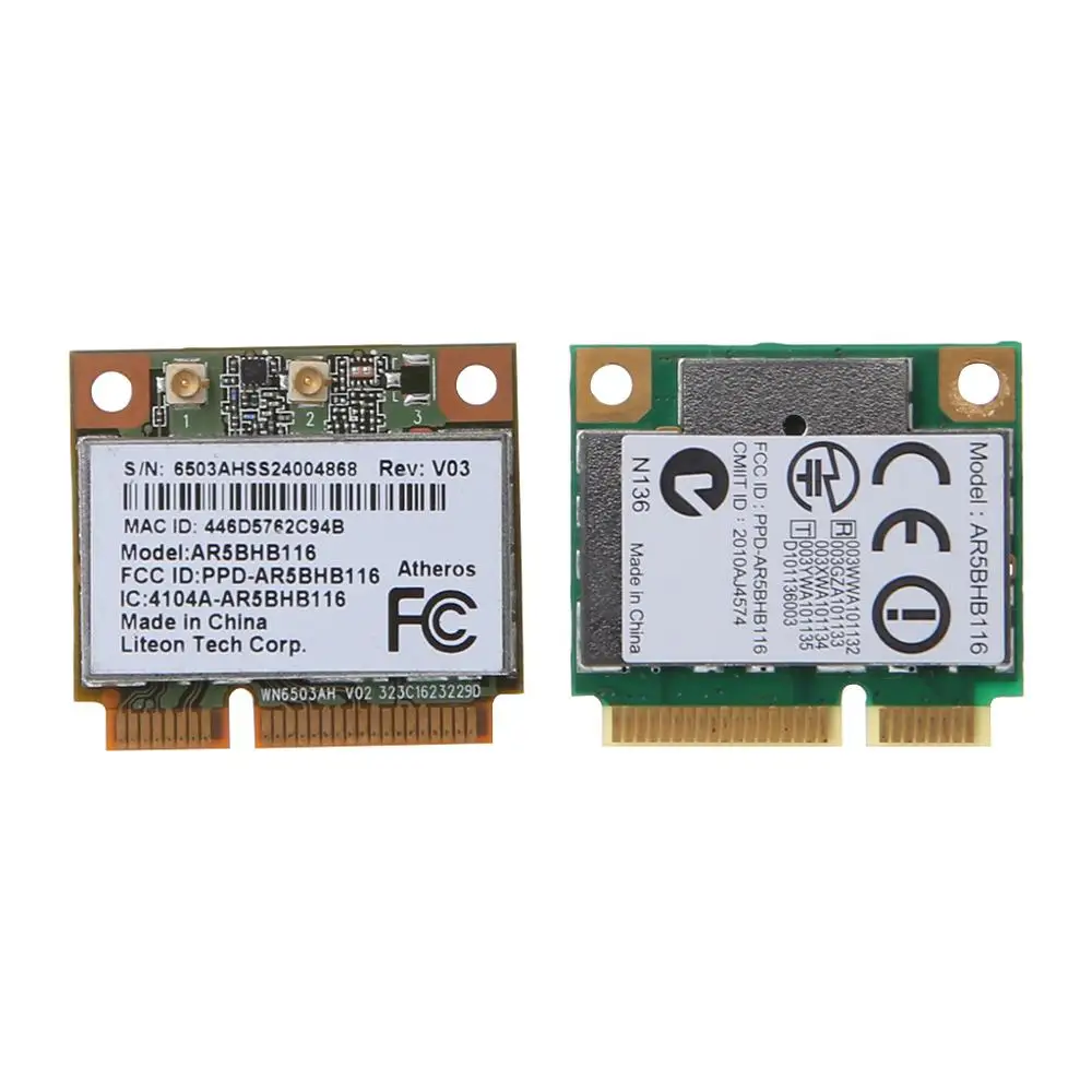 Atheros AR9832 AR5BHB116 2,4/5 ГГц одночиповый 300 Мбит/с 802.11n MINI PCI-E беспроводная карта wifi WLAN Внутренняя сетевая карта