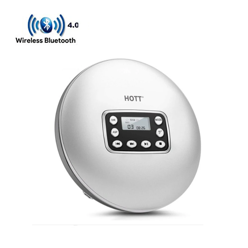 

HOTT611T Wireless bluetooth portable CD player,personal cd player,cd Walkman, LED display, enjoy music and audio book