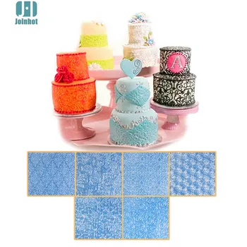 

6PCS Transparent Texture Mat Cake border decorating Tools Cake Mold