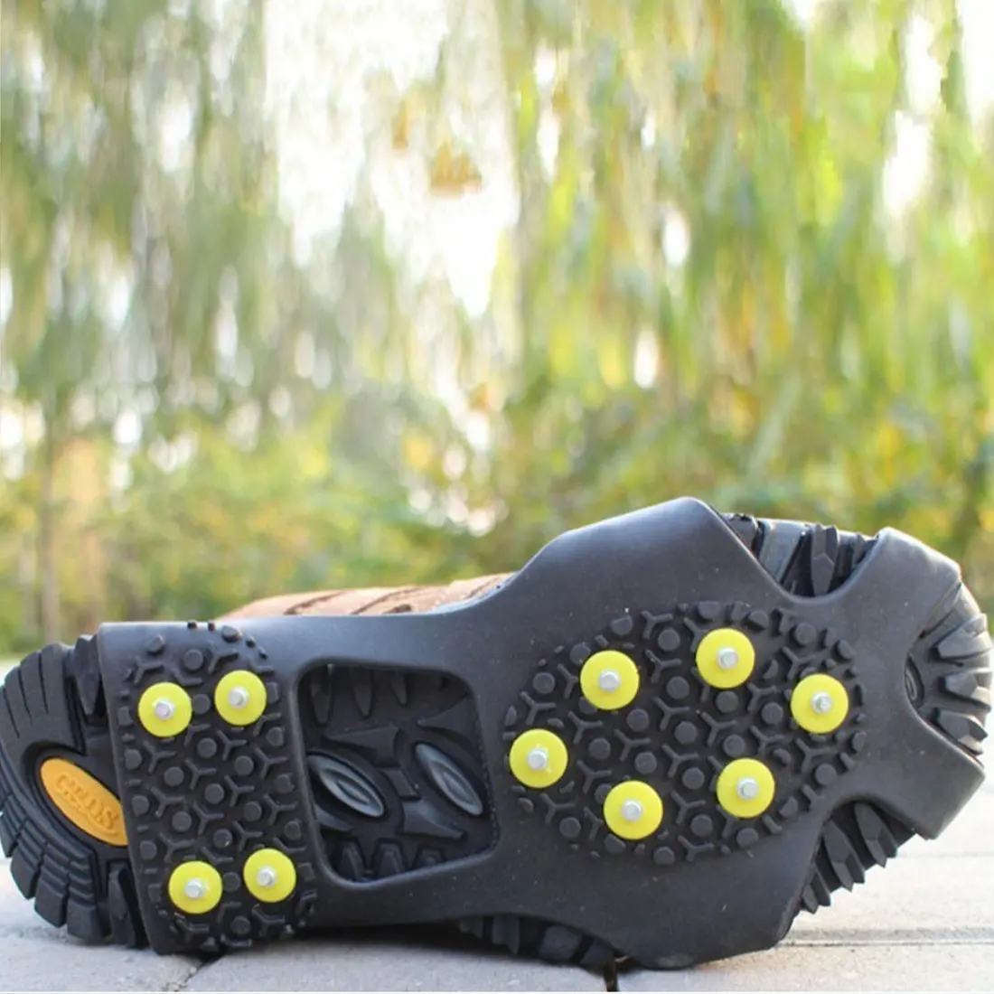 3 tamaño 10 tacos antideslizante hielo invierno escalada esqui nieve zapatos spikes grips cleats sobre zapatos cubre crampones 3 tamaño 10 tacos antideslizante hielo invierno escalada esqui nieve zapatos spikes grips cleats sobre zapatos cubre crampones