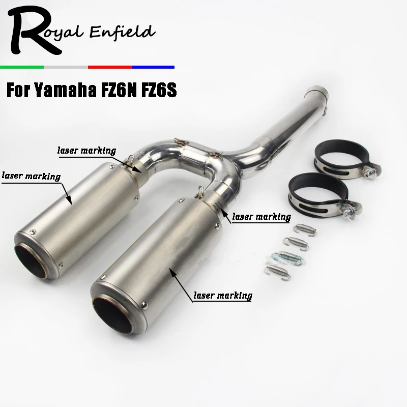 FZ 6N FZ 6S Full System Slip On For Yamaha FZ6N FZ6S FZ6 FZ 6 Motorcycle Exhaust Muffler Escape