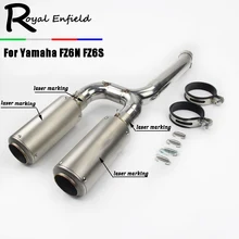 FZ-6N FZ-6S Full System Slip On For Yamaha FZ6N FZ6S FZ6 FZ 6 Motorcycle Exhaust Muffler Escape with Middle Mid Link Pipe Tube