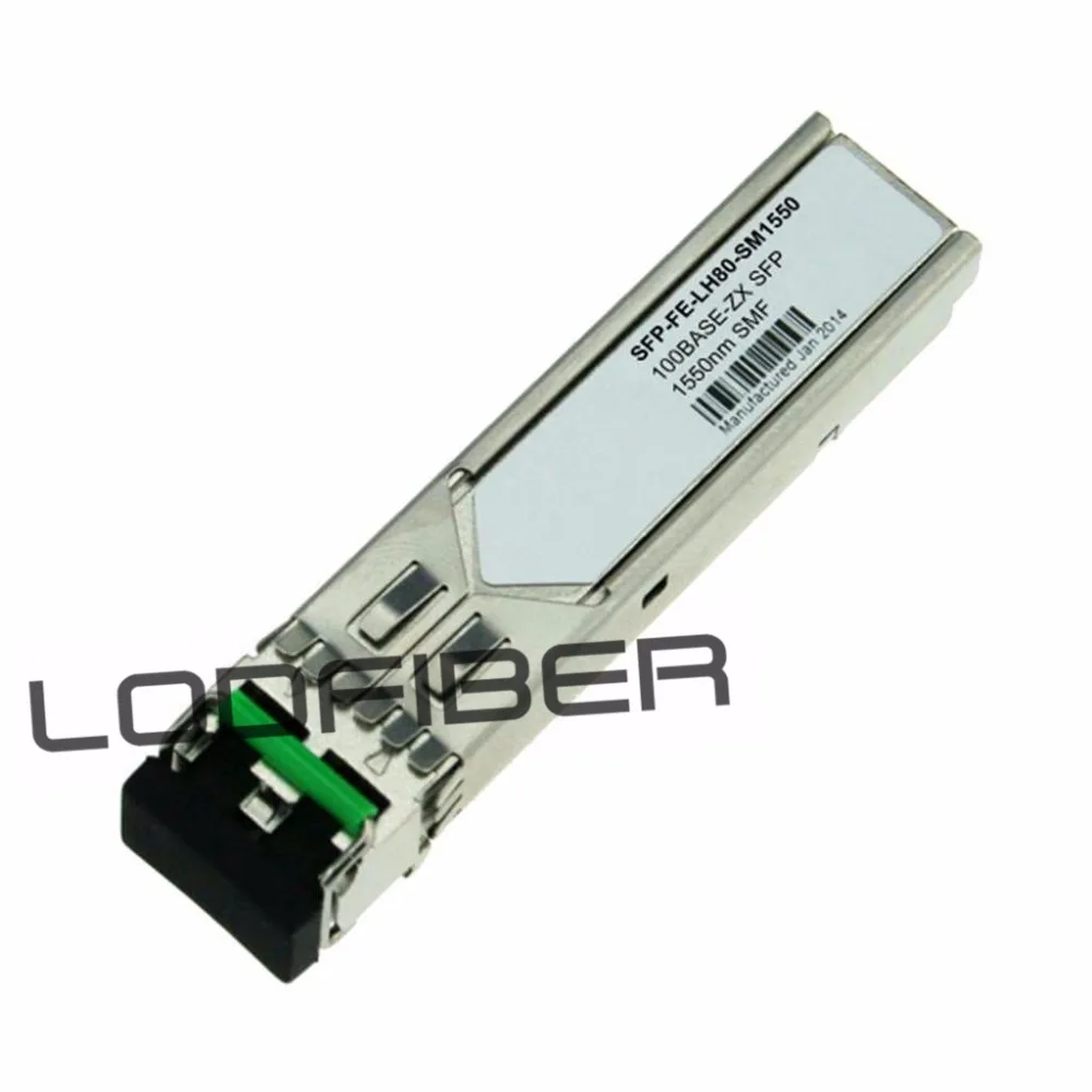 

SFP-FE-LH80-SM1550 Compatible 100BASE-ZX SFP 1550nm 80km DOM Transceiver