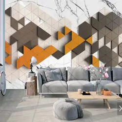 3D абстрактный Европейский Треугольники Trigon росписи для Гостиная Спальня домашнего декора стены пейзаж фрески фото обои на заказ