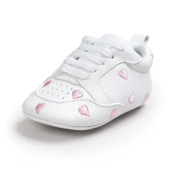 

Delebao Love Heart And Star formation ultiple Star Baby Girl Shoes first walkers Lace-up Fashion Baby Shoes For 0-18 Months