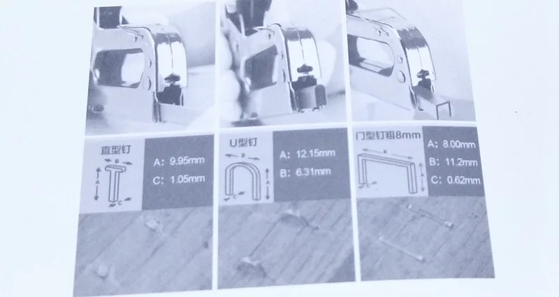 Новый 3in1 руководство пистолет для ногтевого дизайна мебельный степлер для дерева обивки дверей обрамление заклепки пистолет комплект