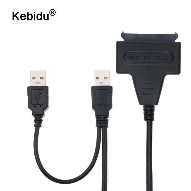 

kebidu 2019 New Computer Hard Driver Connection Cables 2.5" 22P 2.0 USB to SATA Cable Serial ATA Adapter For HDD/SSD Laptop Hard
