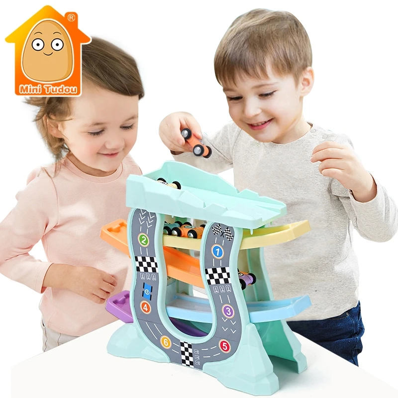 

Mini Tudou Toys For Children Slide Board Track With Friction Car Toy For Boys Magic Racing Cars Model Birthday Gifts Kids