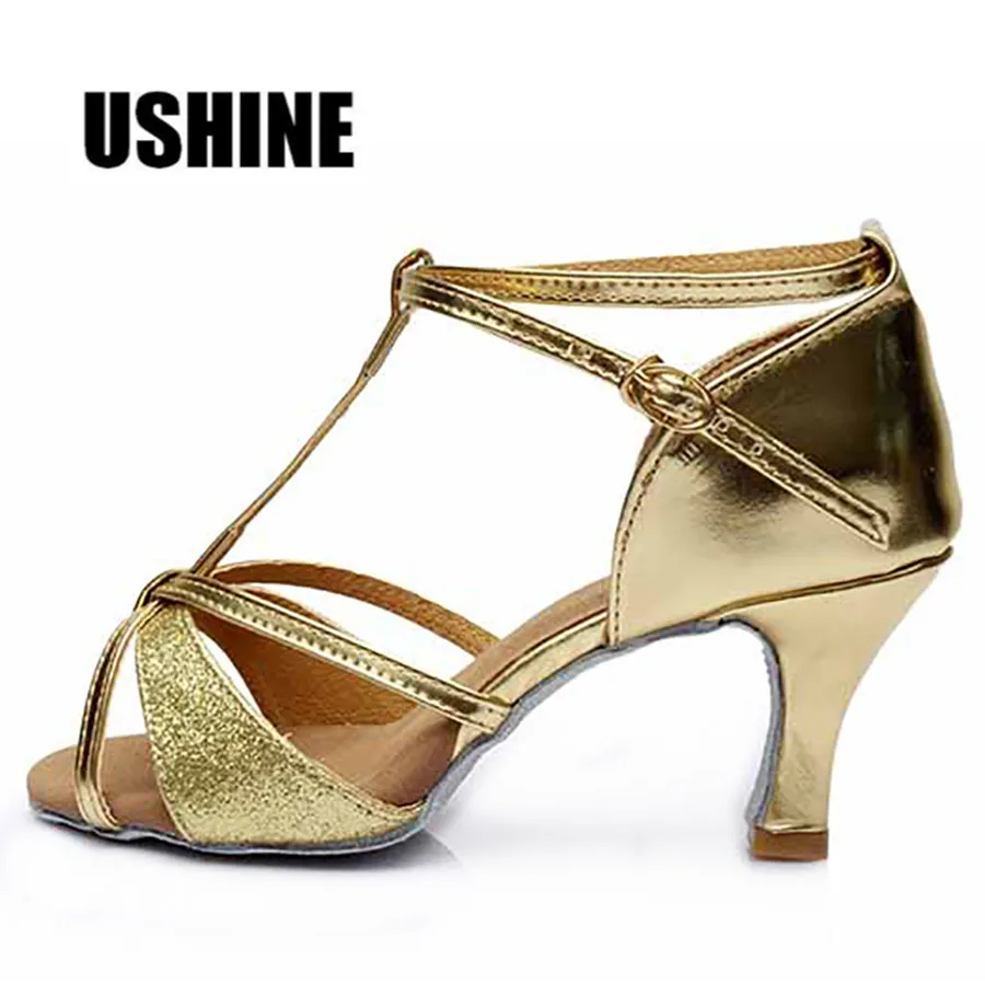 809 Heel 7cm Zapatos De Baile Latino Mujer Golden Tango Latin Dance