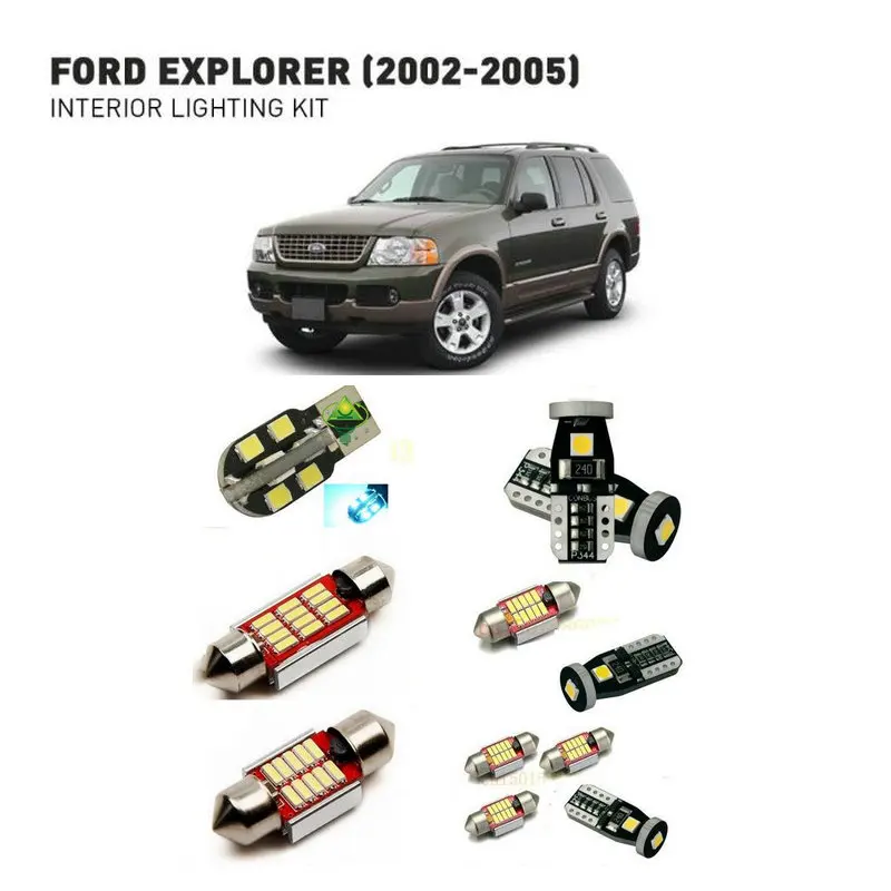 Светодиодные лампы для салона Ford explorer 2002-2005 12 шт. автомобильные Canbus | Автомобили и