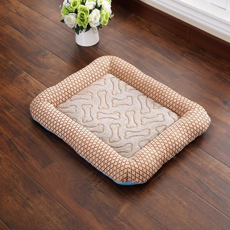 

Pet Dogs Cats Striped Sofa Beds Soft Fleece Warm For 4 Seasons Beds Nest Dog Bed Washable And Easy To Move Around