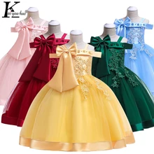 Свадебное платье для девочек летний костюм без рукавов, детские платья для девочек, одежда для малышей, праздничное платье, vestidos От 4 до 10 лет