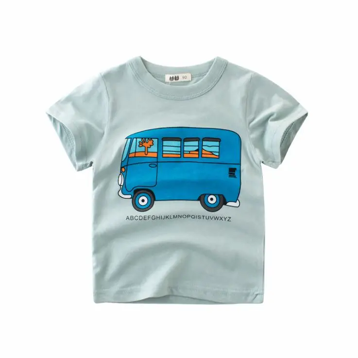 

2-8Y Cartoon Print Baby Boys Dinosaur T Shirt For Summer Infant Kids Boys Girls T-Shirts Clothes Cotton Toddler Letter Tops