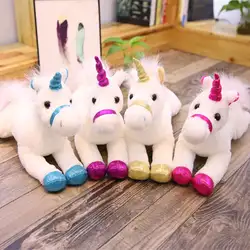 30 см-см 80 см Kawaii единорог плюшевые игрушки мягкие животные Красочные Плюшевые Единорог Подушка куклы игрушки для детей девочек Подарки на