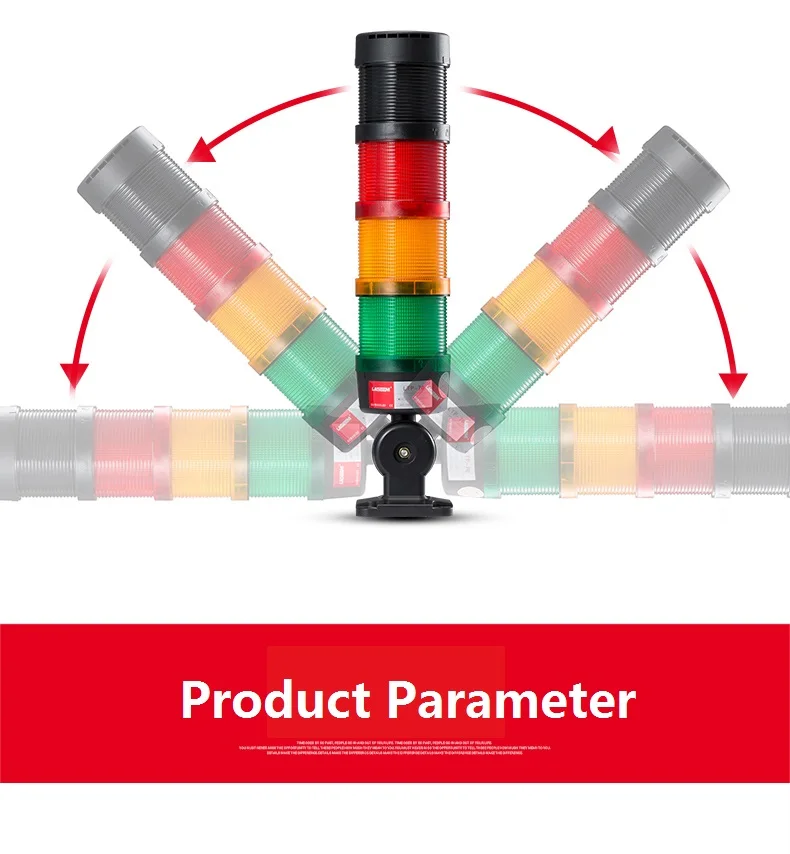 Предупреждающий сигнал лампа промышленная 5 слоев стек свет светодиодный сигнал башня сигнальный фонарь сигнализация Складная