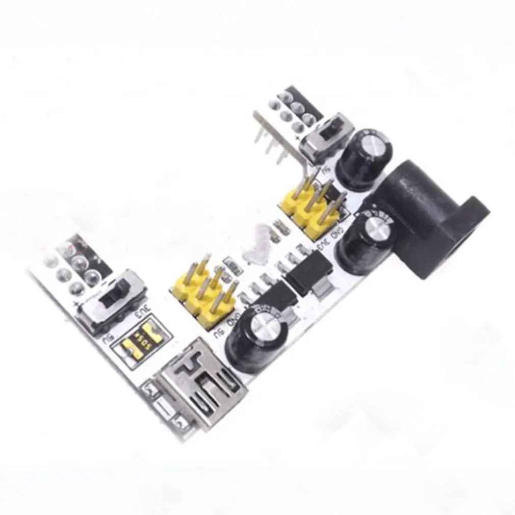 

White Breadboard Dedicated Power Module 2-Way Breadboard Module Compatible With 5V/3.3V Dc Voltage Regulator Module