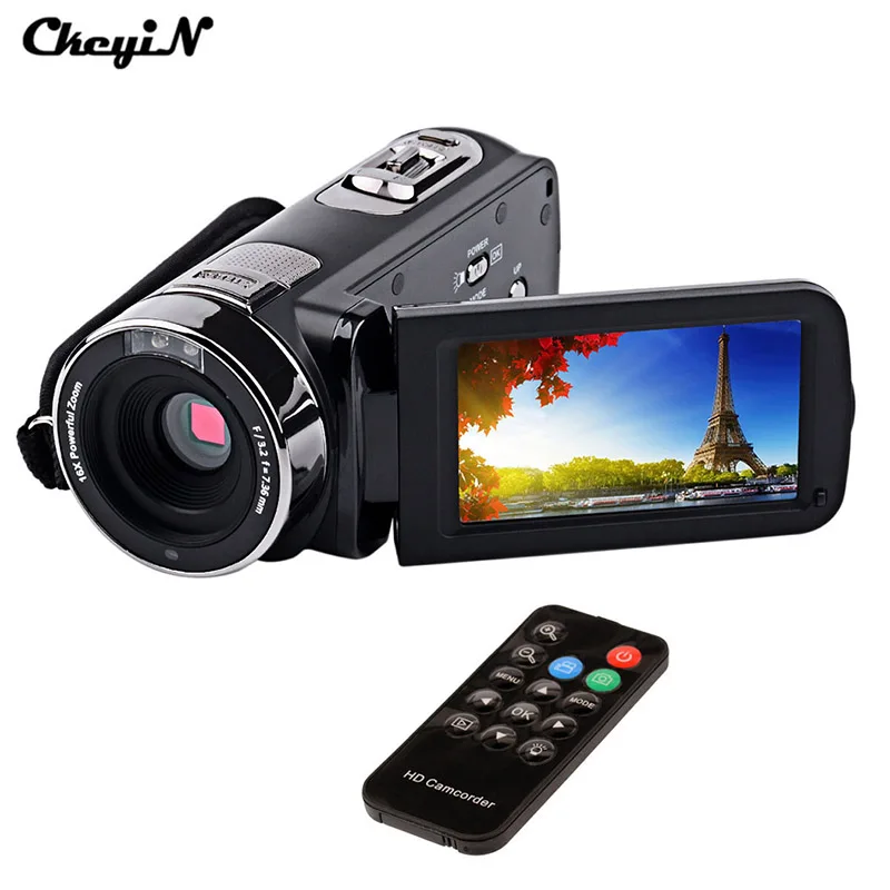 

24 Megapixels 16X Zoom Full HD Digital Video Camcorder 270 degree Screen Rotation Portable Camera With Night Vision Function