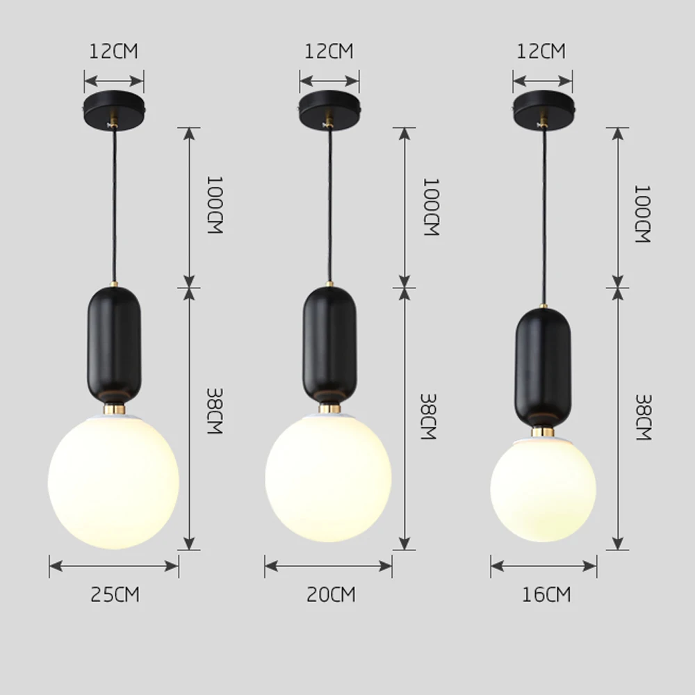 Скандинавский светодиодный подвесной светильник из матового стекла, промышленный подвесной светильник Handin, современный подвесной светильник для спальни, подвесной светильник для гостиной