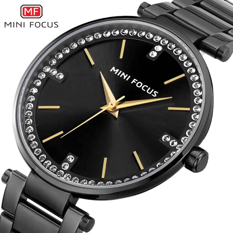 Мини фокус часы Женская мода часы люксовый бренд кварцевые часы lady Diamond Часы из нержавейки Relogio Feminino часы