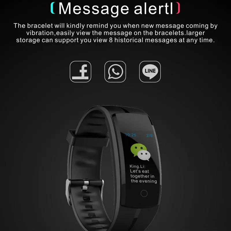 Hold Mi QS100 Smart bracelet Smart watch Blood pressure/Heart rate Monitor fitness Tracker bracelet Android IOS smart wristband