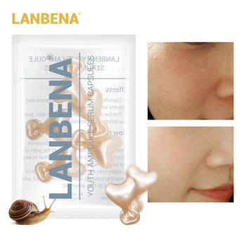 

LANBENA Snail Moisturizing Ampoule Capsule Facial Cream Serum Skin Whitening Anti Aging Acne Treatment Hyaluronic Acid 5 Grain