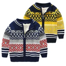 Детский кардиган, свитер и свитер с толстым осенне-зимним свитером для мальчиков