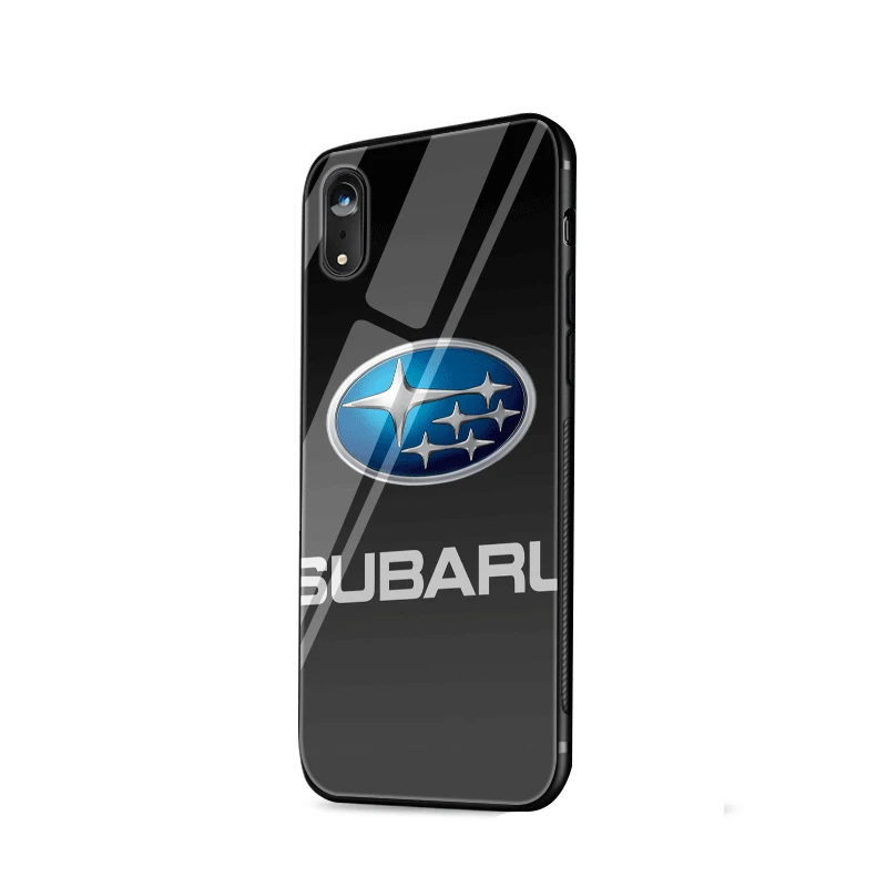 Чехол для мобильного телефона стекло для iPhone 7 8 6 6S X XS Max XR 5 5S SE чехол автомобильный Логотип Subaru Shell - Цвет: G5