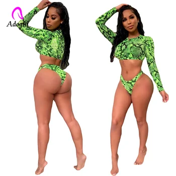 

Snake Print Bikini 2019 Female Beach Wear Women 2 Pieces Suit Thong Push Up bathing suit High Waist Sexy Suits for Bathing Suit