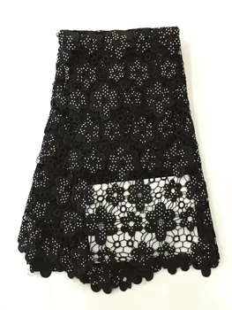 

2019 Latest African Tulle Lace fabric high quality african lace fabric with stones lace material for black women R12383