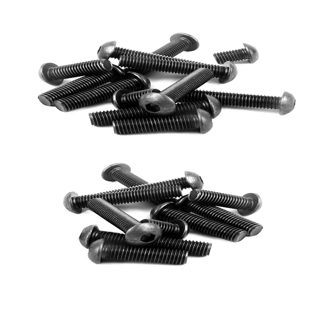 50 шт. M2/M2.5/M3/M4 yuan cup полукруглая головка для сковороды черный класс 10 9 Шестигранная