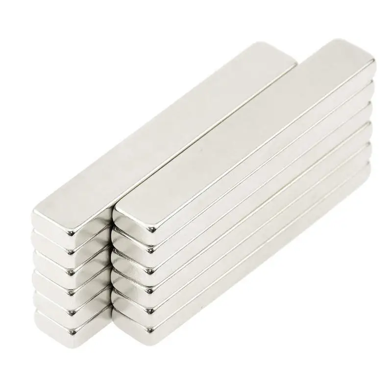 

12x Powerful Neodymium Thin Bar Magnets, Rare-Earth Metal Neodymium Magnet, N45, Incredibly Strong 33+ LB Strength - 60 X 10 X