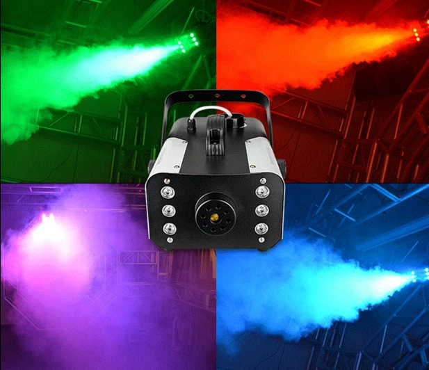 Мини 900 Вт RGB 3in1 Дистанционное управление машина тумана насос диско DJ дым машина для свадьбы Рождество этапе фоггер