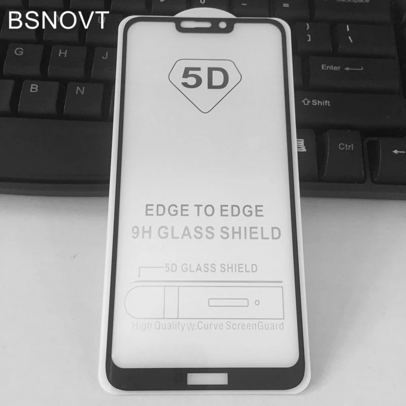 5D Защитное стекло для экрана Huawei Honor 8C полное покрытие взрывозащищенное