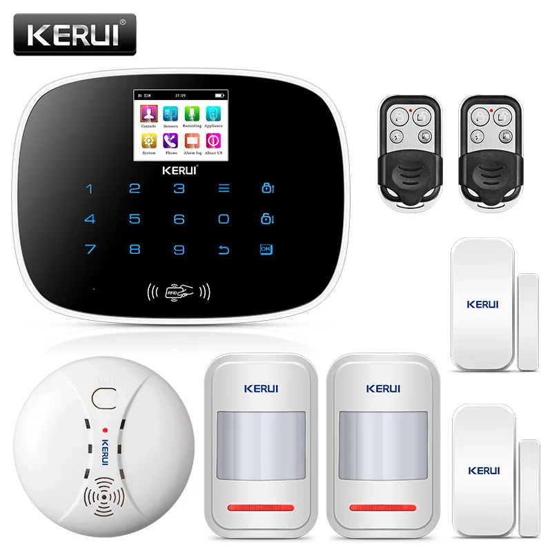 

KERUI G19 Wireless Home Security Alarm System Android iOS APP Control LED Screen GSM Frequency 850/900/1800/1900MHz