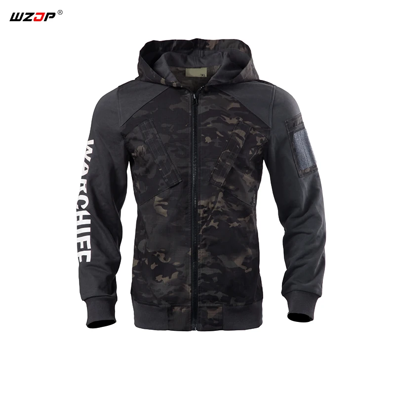 Wzjp Men's Hoodies Cardigan Hooded Coat Camouflage Male Fashion Army ...