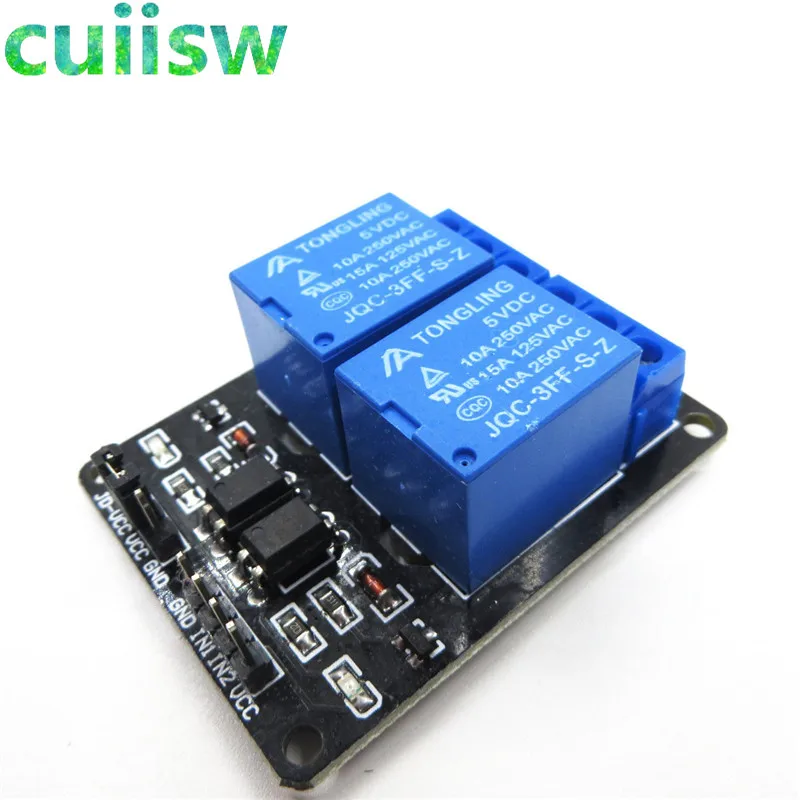 1 шт./лот новый 5 в 2 канальный релейный модуль щит для arduino ARM PIC AVR DSP Electronic 10A|shield for