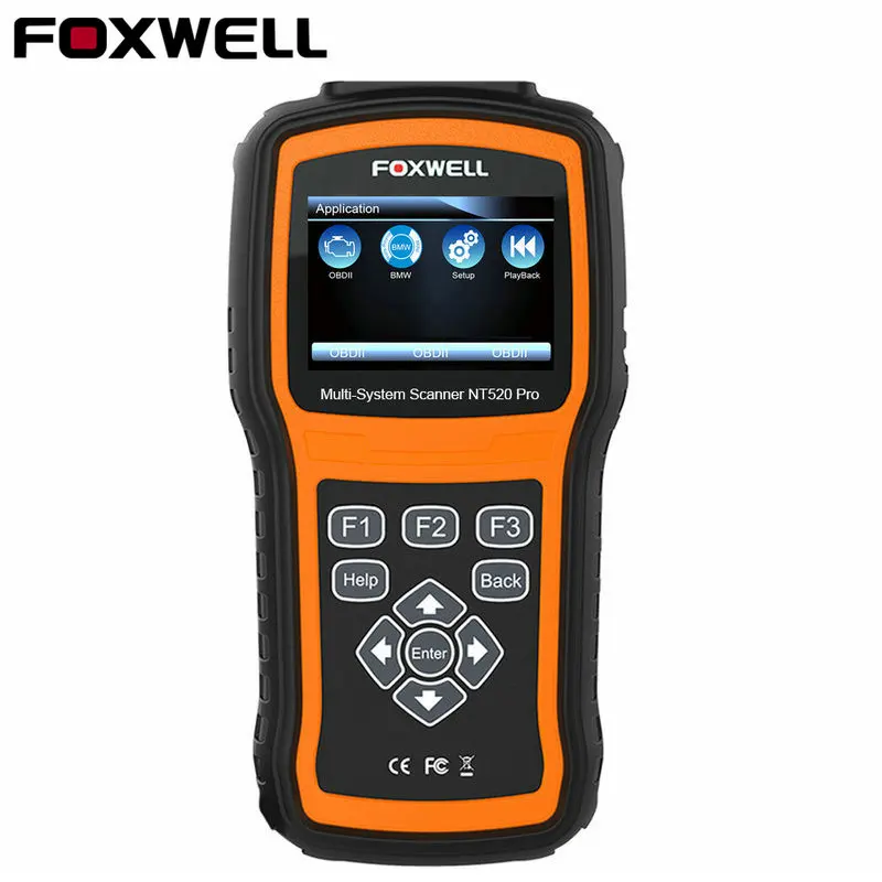 FOXWELL NT520 Pro OBD2 автомобильный диагностический сканер для BMW toyota Mercedes Benz OBD