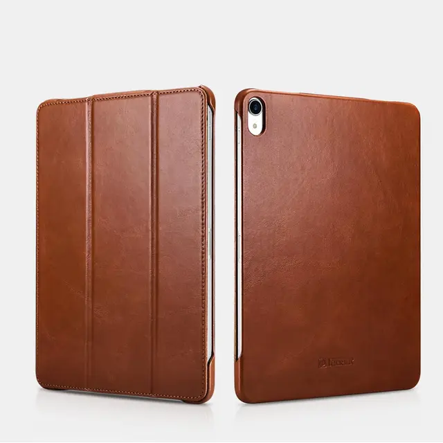 Icarer Brand for iPad Pro 11 2018 Case Cowhide Leather Vintage Tablet