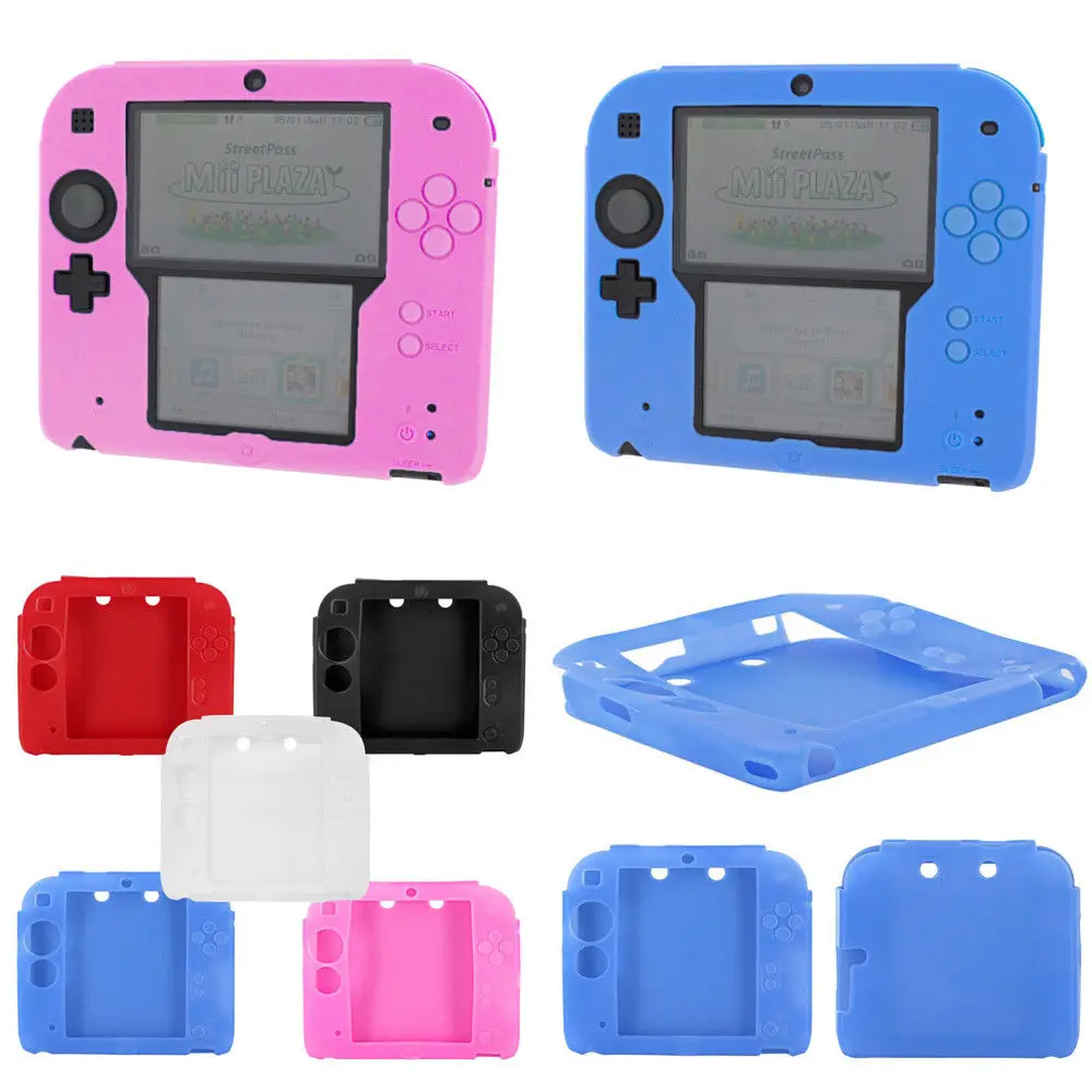 

Soft Silicone Handheld Console Protector Skin Cover Case Anti-shock Game Player Protective Shell Case For Nintendo Nintend 2DS