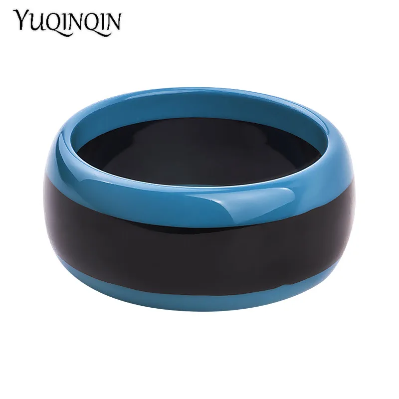 

Trendy Fashion Resin Cuff Bracelets Bangles for Women Black Stripe Acrylic Wide Bracelet Female Simple Charm Party Gifts Jewelry