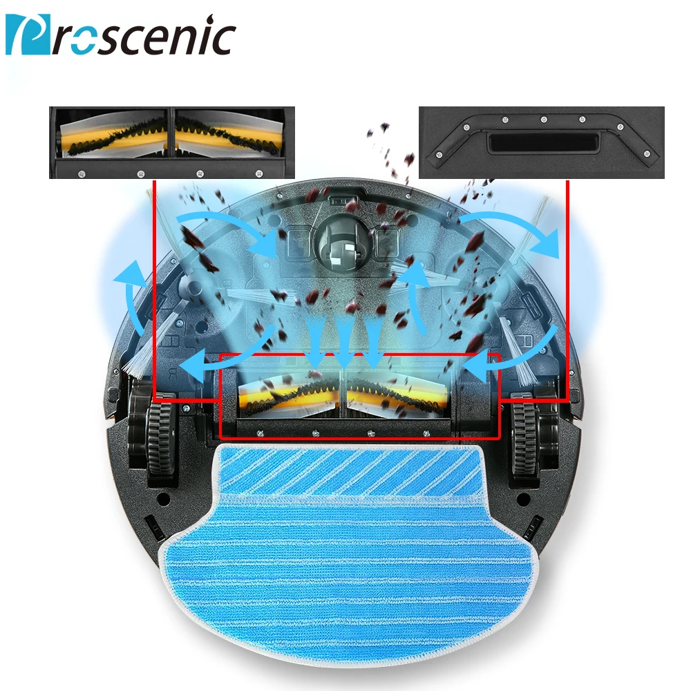 Proscenic 790T Robot Vacuum Cleaner Wifi Connected Home Automatic Sweeping Dust Mopping APP Smart Planned Vacuum Cleaner